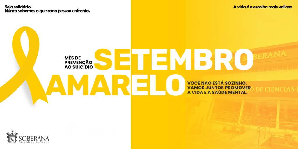 Banner 10 de setembro para setembro amarelo delicado amarelo (Custom)